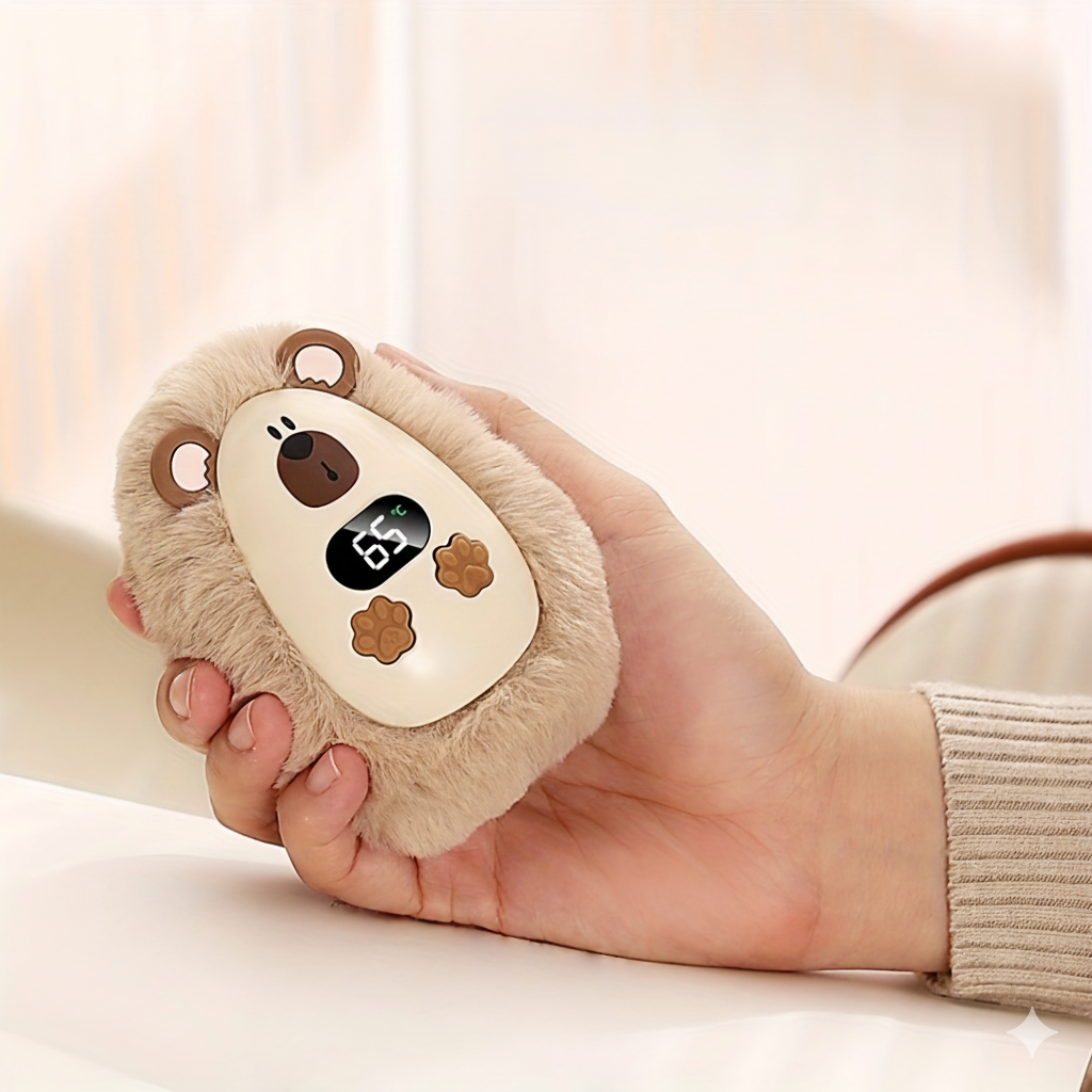 Portable USB Plush Design Warmer With Digital Display