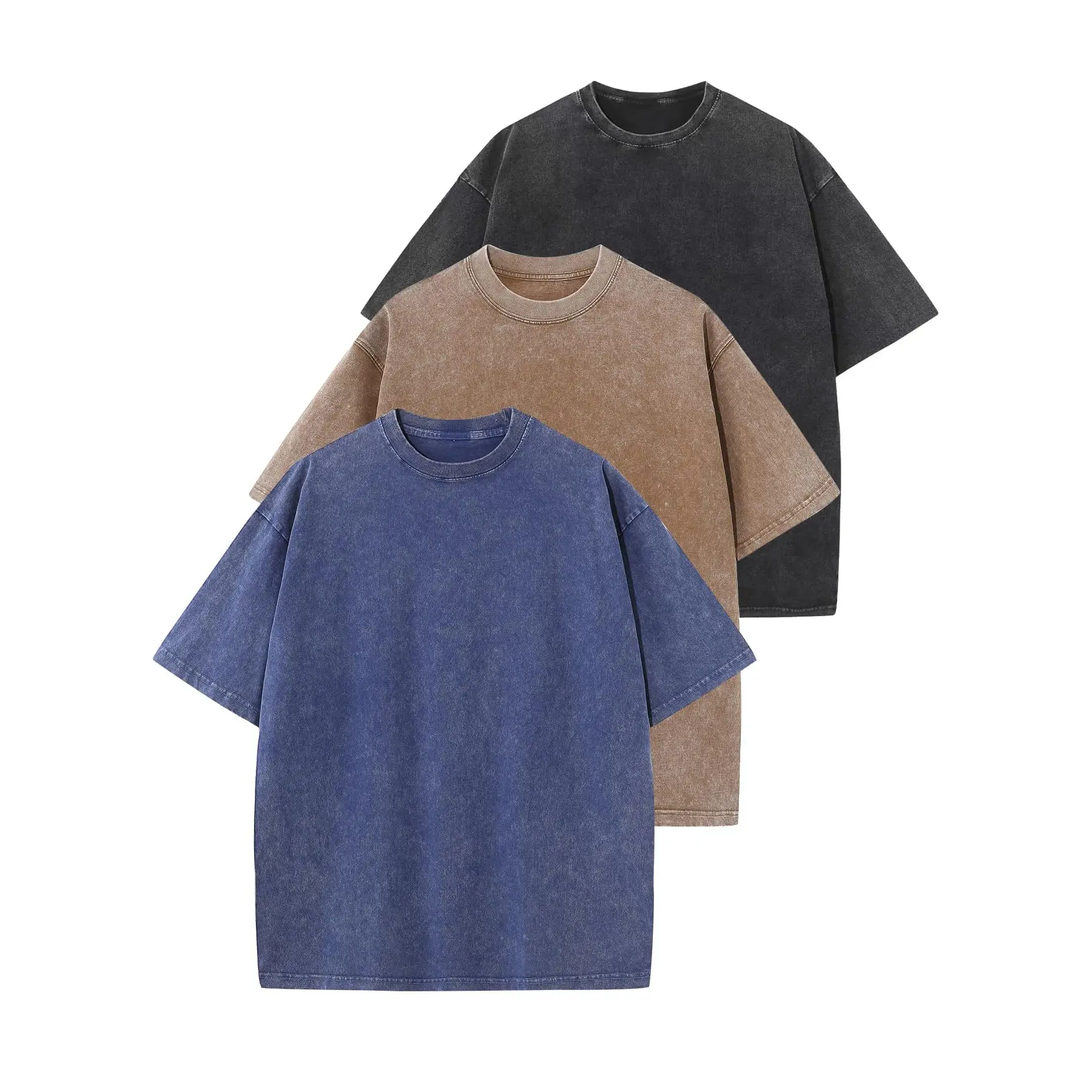 Pack Of 3 Oversized Loose Short Sleeve Summer Tshirts