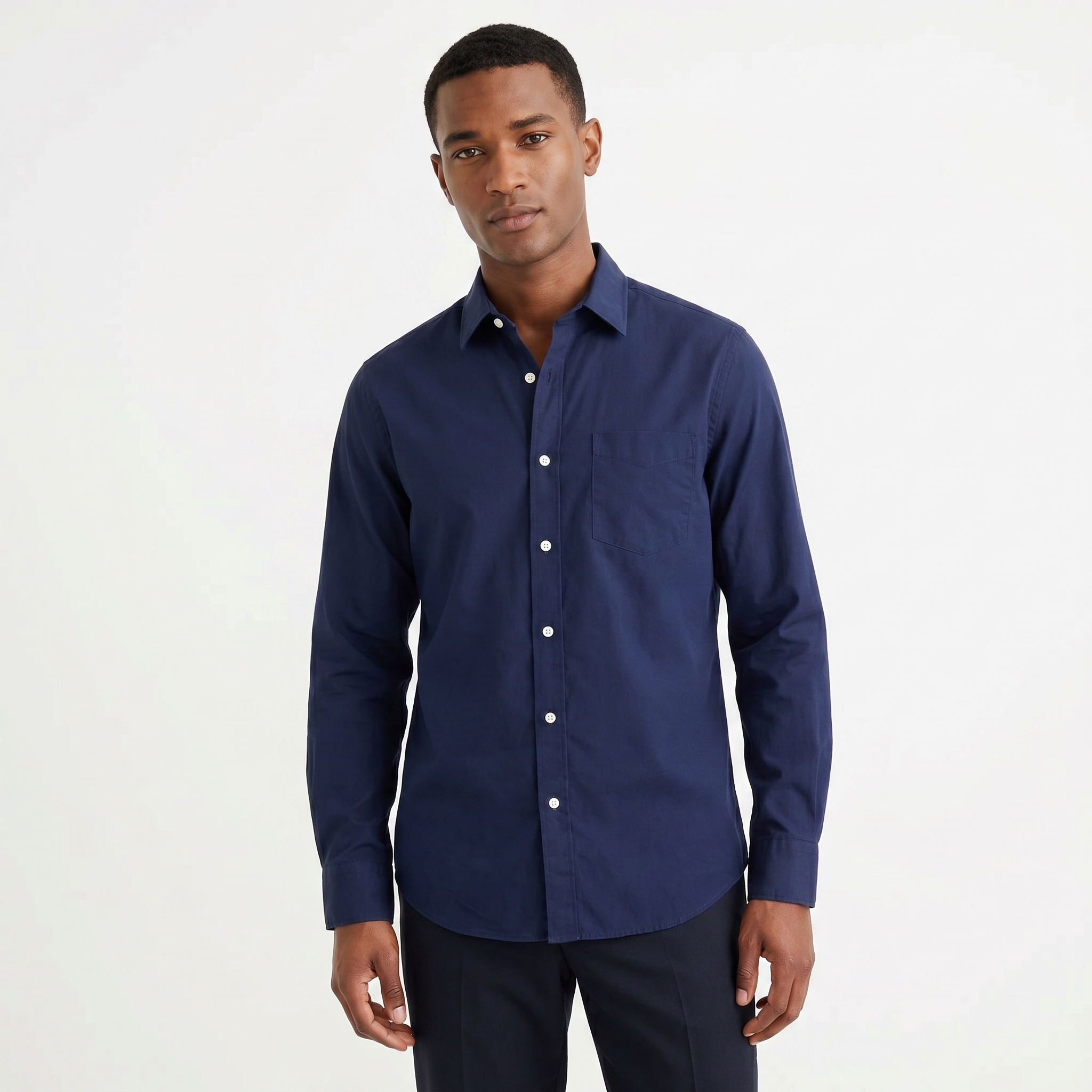 Long Sleeve Casual Poplin Shirt