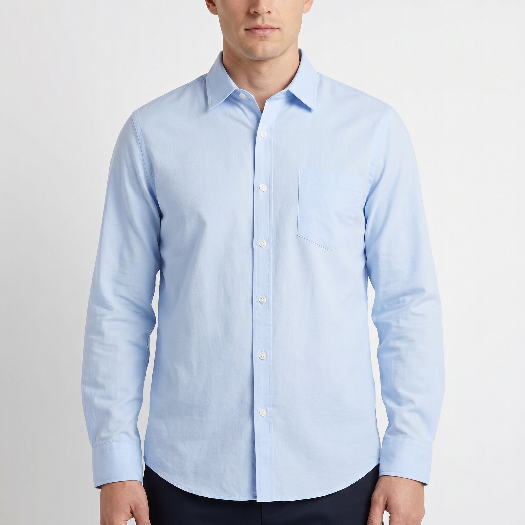 Long Sleeve Casual Poplin Shirt