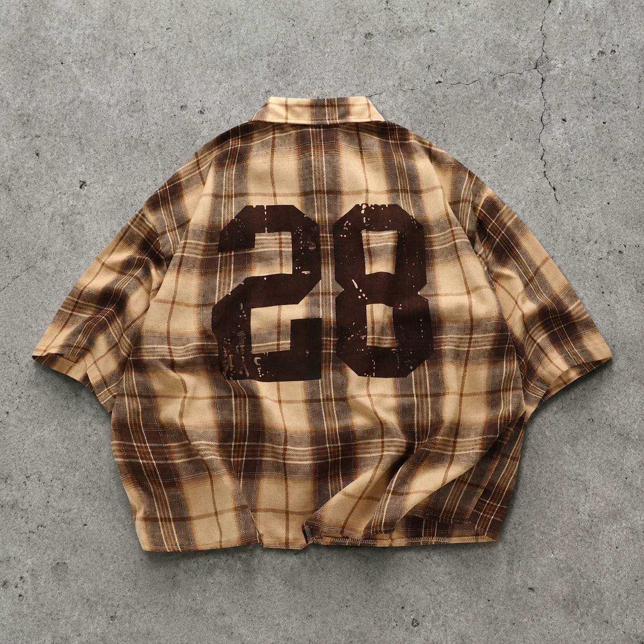 Retro Plaid Short Sleeve Button Down Casual Holiday Shirt For Men
