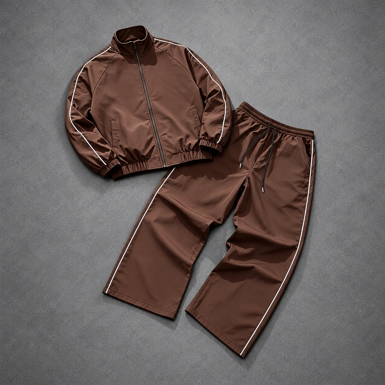 Casual Zip Up Jacket And Pants Set For Men