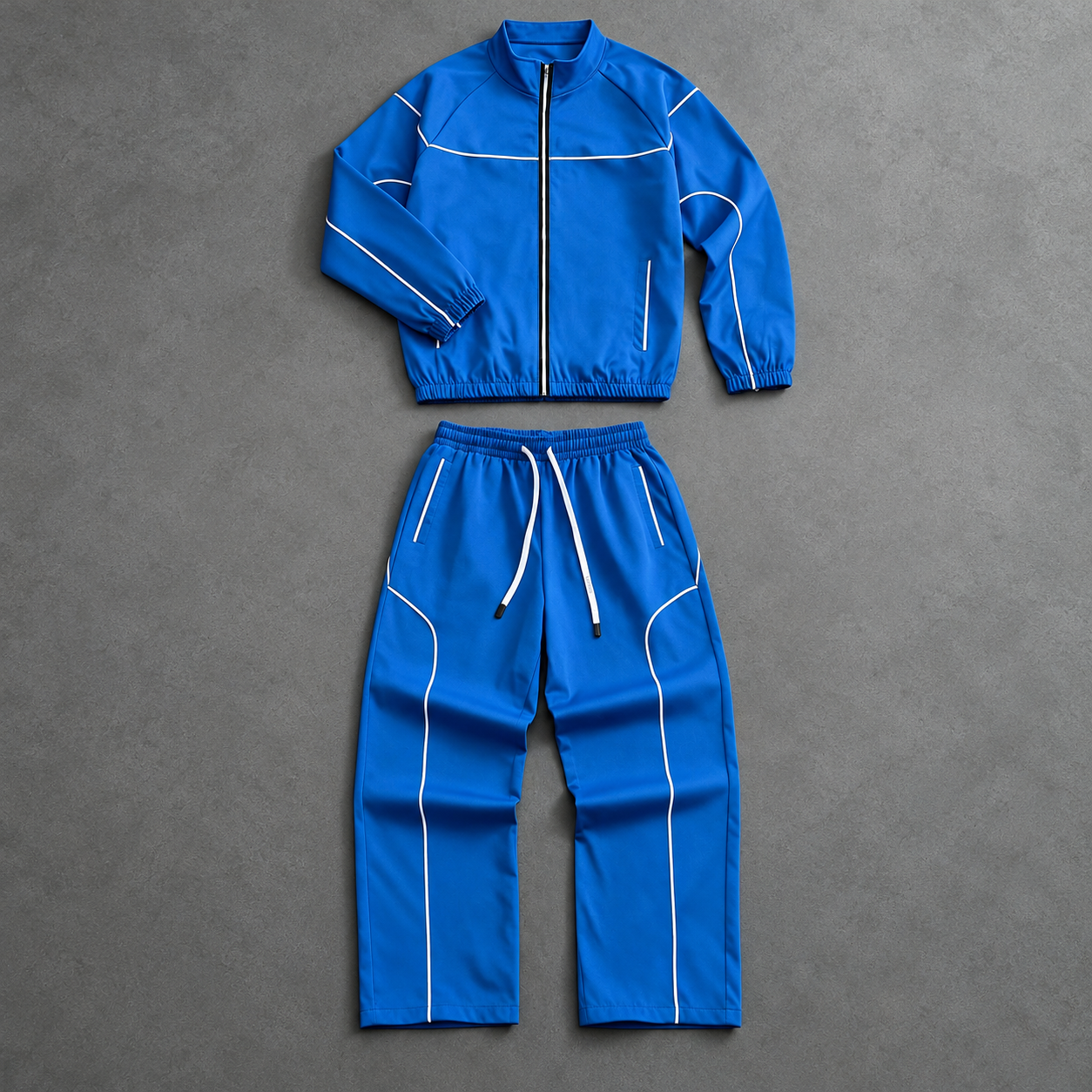 Casual Zip Up Jacket And Pants Set For Men