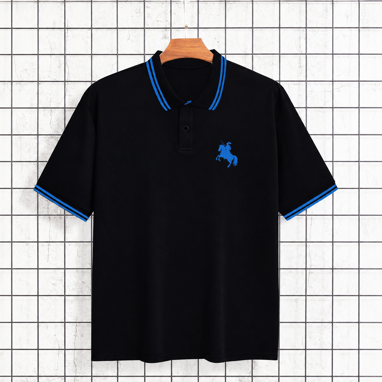 Summer Regular Fit Trim Short Sleeve Casual Polo Shirt For Men