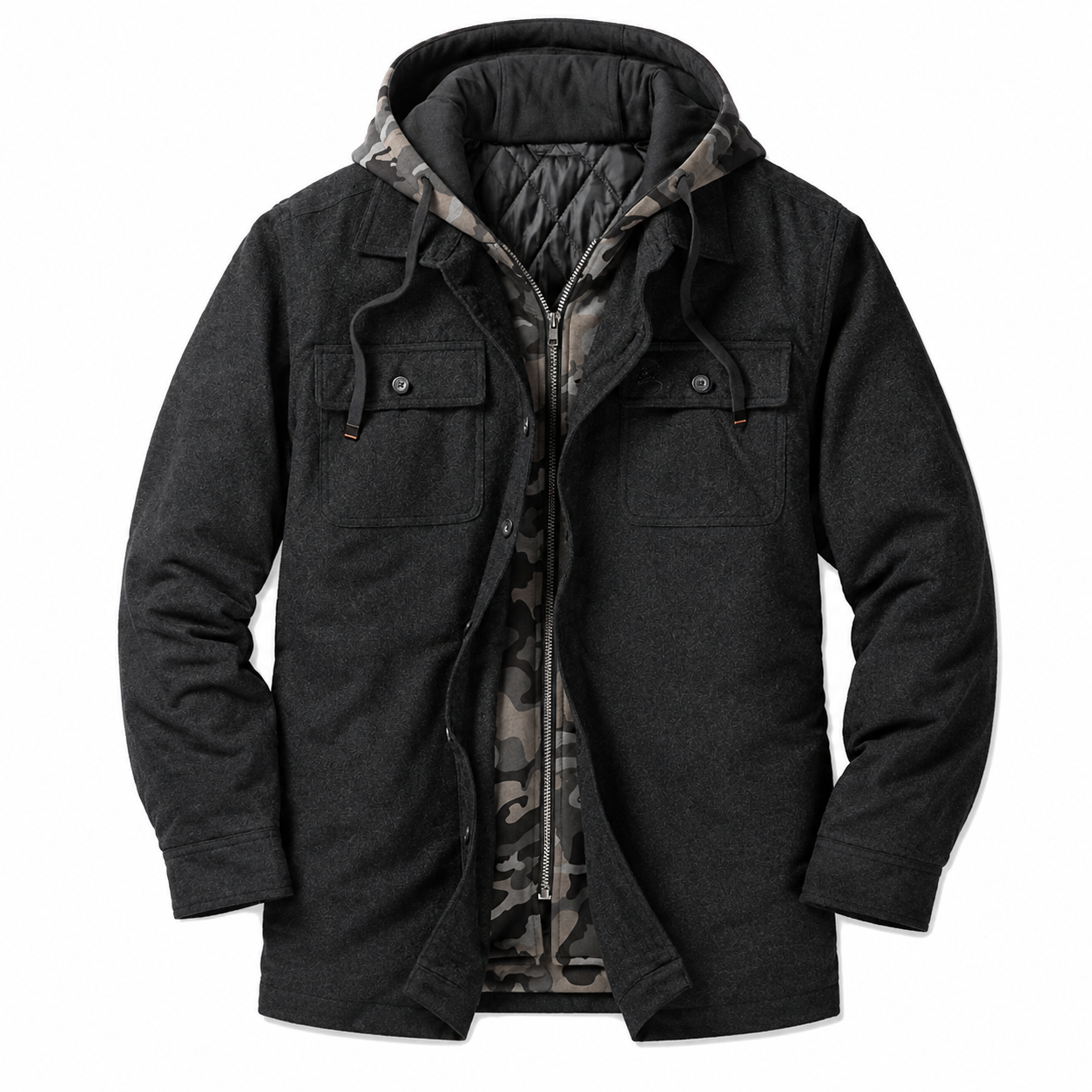 Maplewood Plaid Hooded Shirt Jacket For Men