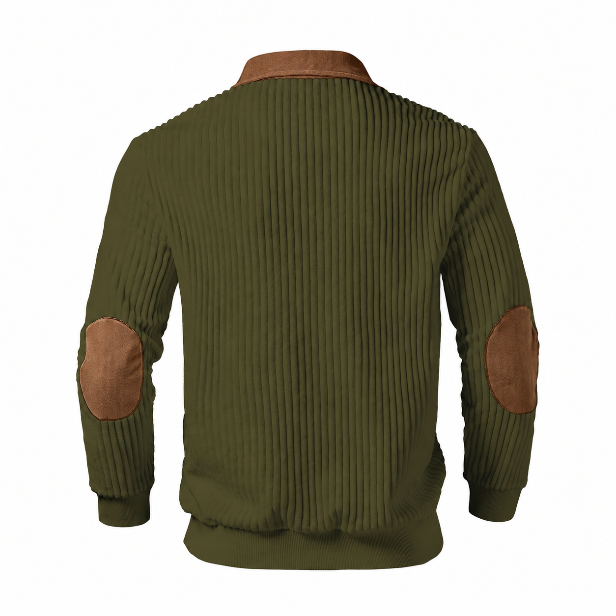 Contrast Design Long Sleeve Zip Pullover Sweatshirt for Men