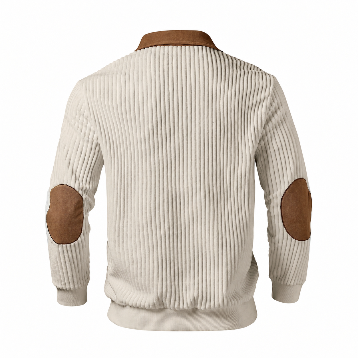 Contrast Design Long Sleeve Zip Pullover Sweatshirt for Men