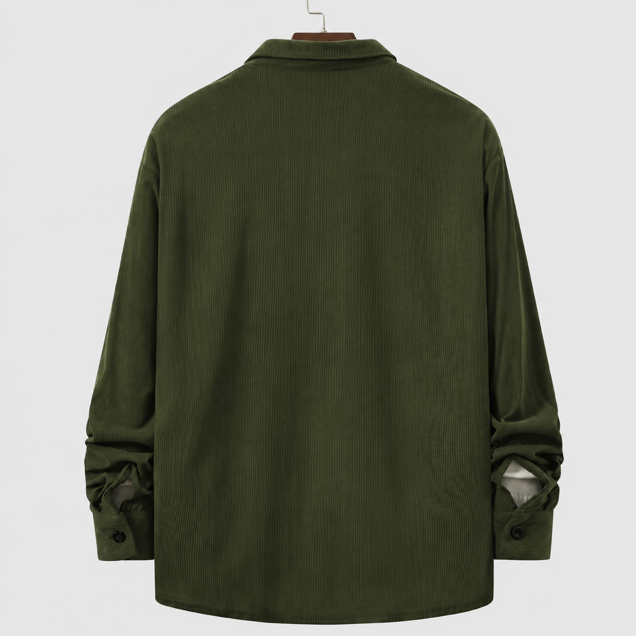 Casual Button Front Long Sleeve Shirt With Lapel Collar For Men