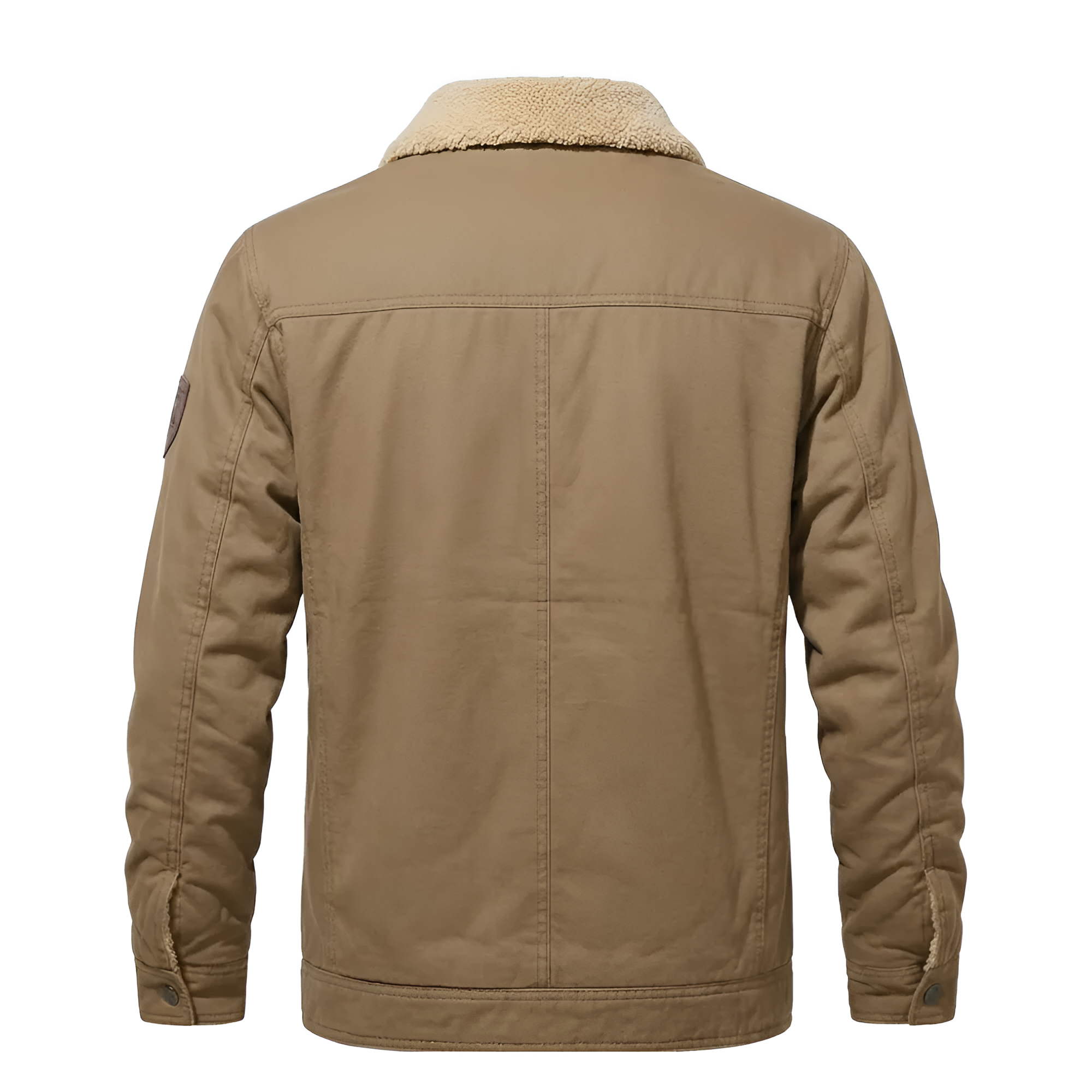 Warm Sherpa Lined Winter Trucker Coat With Pockets For Men