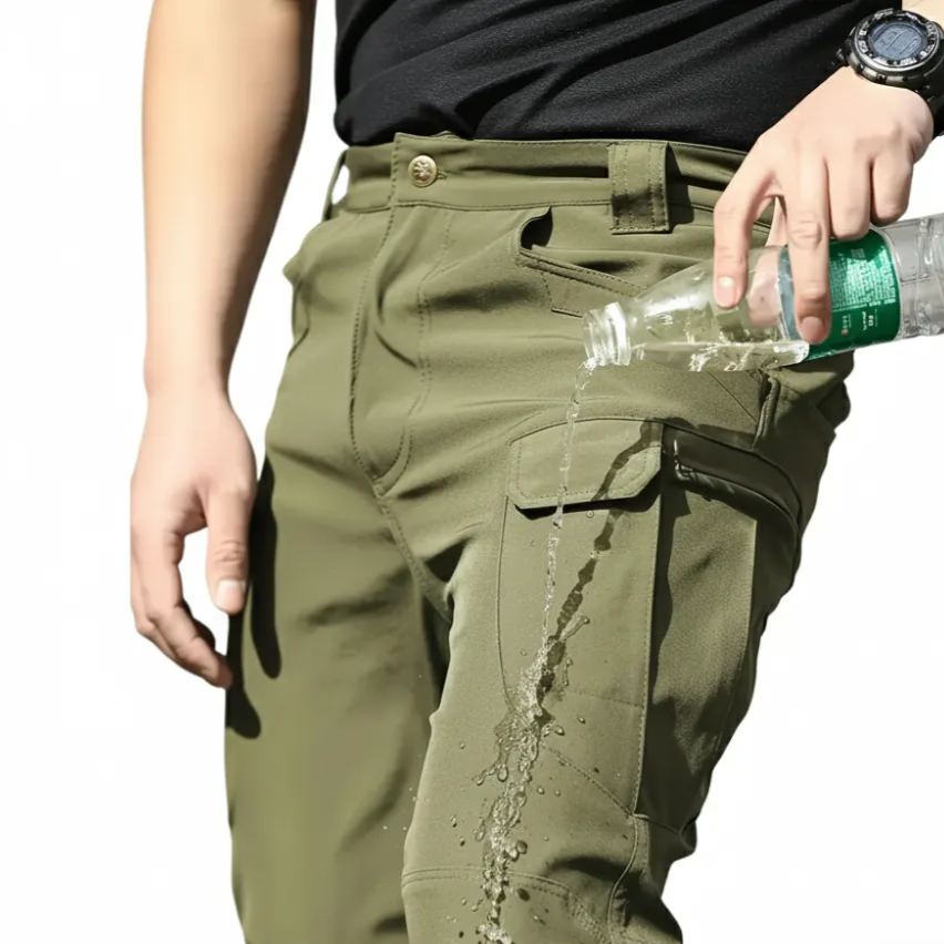 Tactical Style Cargo Pants For Men With Stretch Fit And Pocket Design