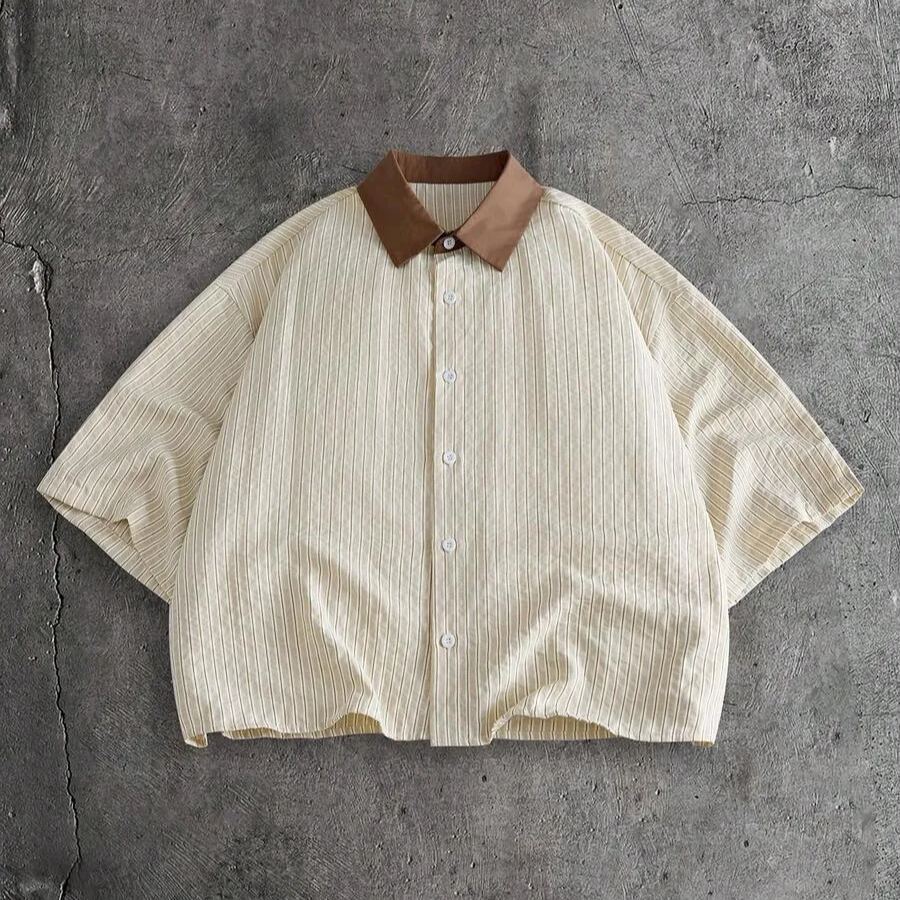 Casual Single Breasted Versatile Shirt For Men