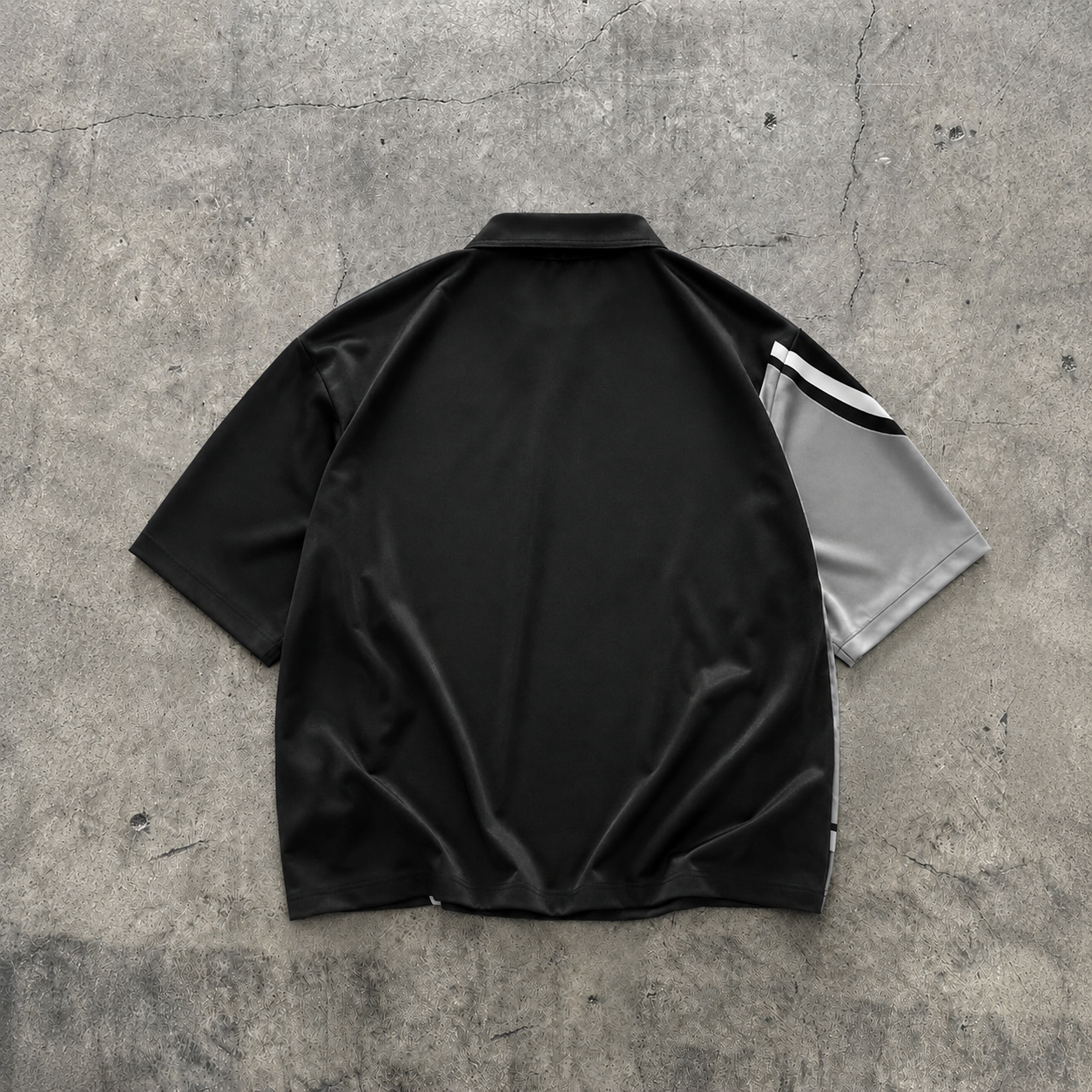 Oversized Short Sleeve Button Down Collared Shirt For Men