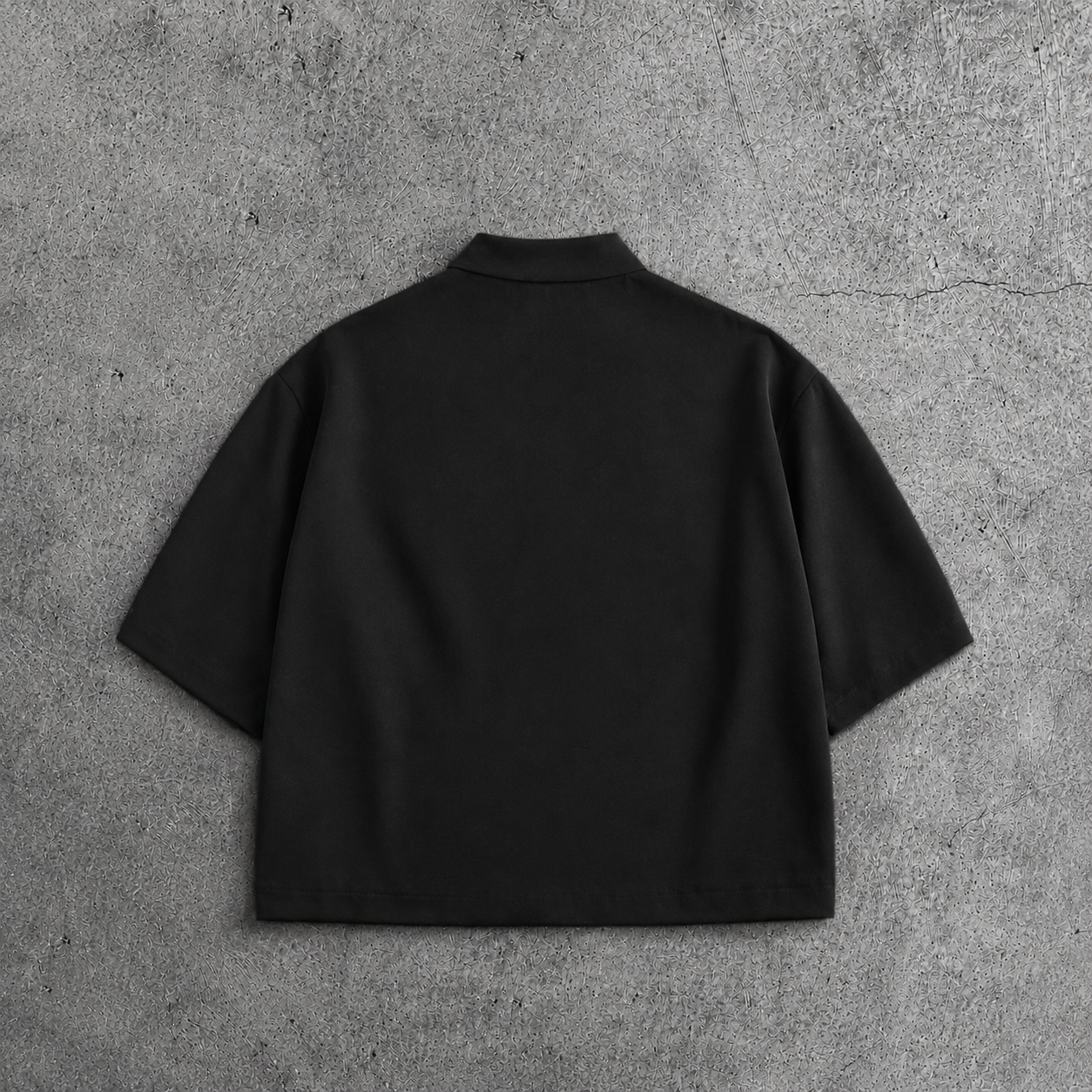 Oversized Short Sleeve Button Down Collared Shirt For Men