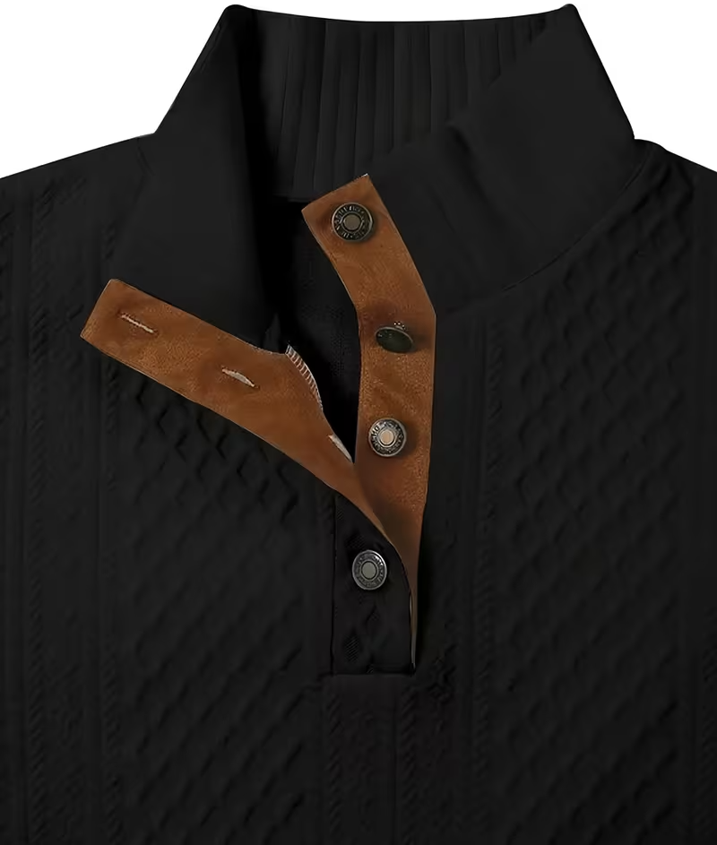 mens casual button up stand collar long sleeve outdoor shirt long sleeve henley shirt casual top black 2