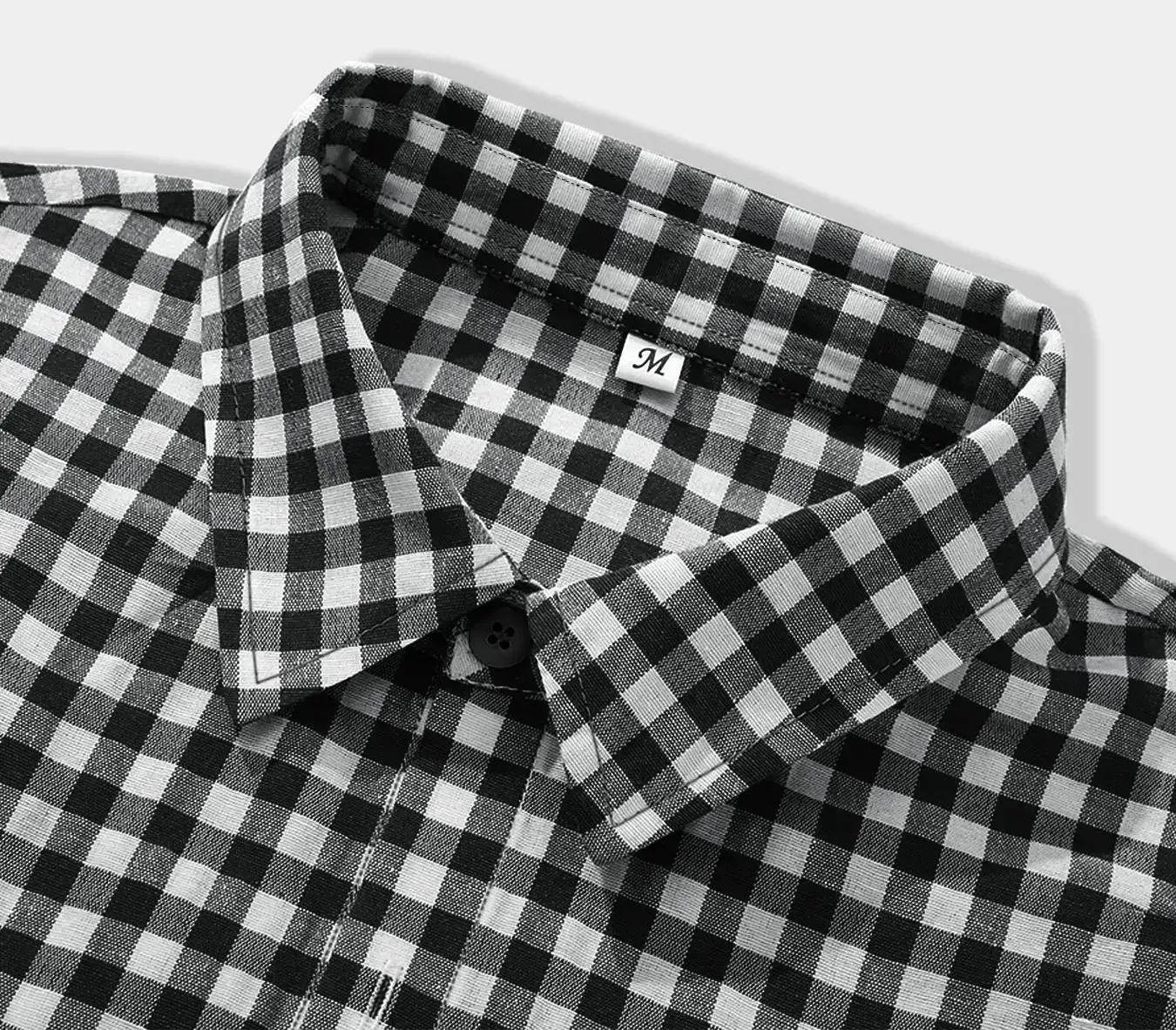 Unisex Gingham Gothic Print Box-Fit Cropped Button-Up Shirt, Men's and Women's Casual Summer Streetwear Printed Cropped Tops