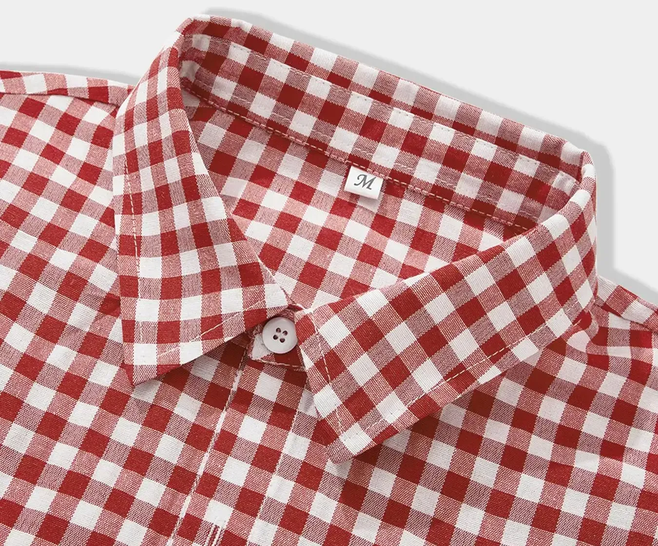 Men's Regular Checkered Vintage Short Sleeve Shirt, Casual Plaid Shirt, Casual Retro Gingham Shirt for Daily Wear, Fashion Men's Top for Summer, Casual Summer Clothing