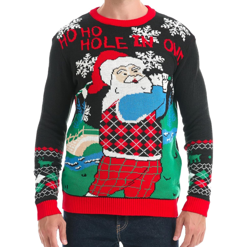  Men's Holiday Reindeer Snowman Santa Snowflakes Sweater