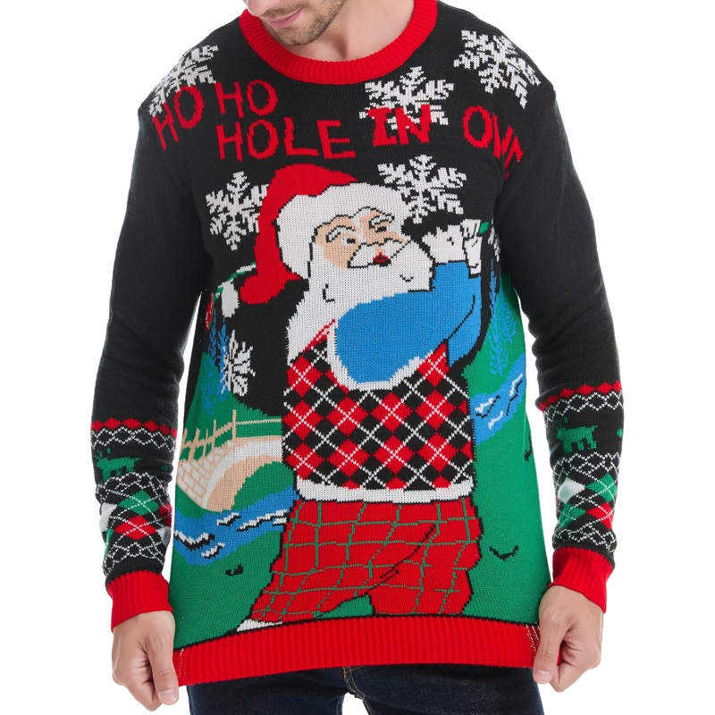  Men's Holiday Reindeer Snowman Santa Snowflakes Sweater