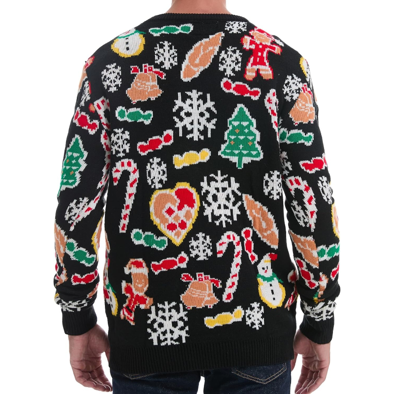  Men's Holiday Reindeer Snowman Santa Snowflakes Sweater