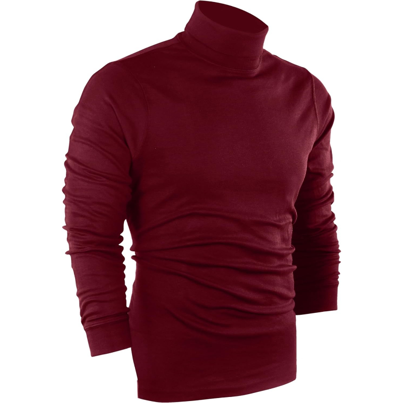  Wear Turtleneck Men Slim Fit UPF 50+ Lightweight Pullover Sweater Long Sleeves Top
