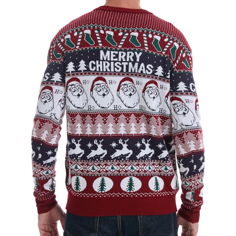 Men's Holiday Reindeer Snowman Santa Snowflakes Sweater