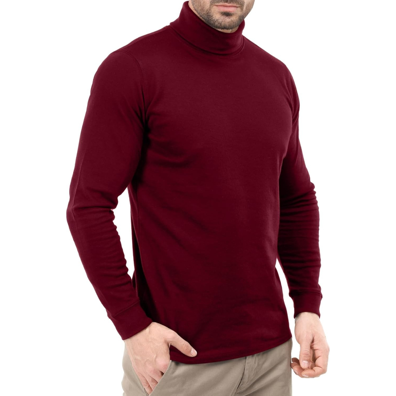  Wear Turtleneck Men Slim Fit UPF 50+ Lightweight Pullover Sweater Long Sleeves Top