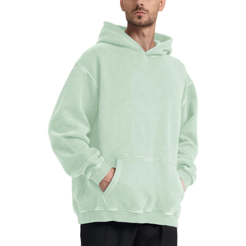 Acid Wash Hoodie Super Soft Sweatshirt for Mens Pullover Oversized Men's Fashion Hoodies & Sweatshirts Vintage Tops