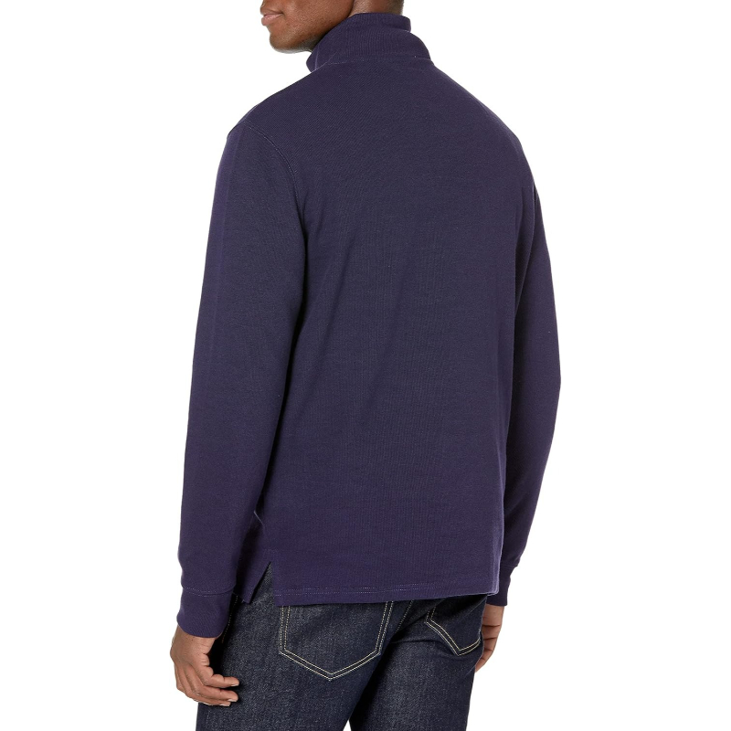 Men's Quarter-Zip French Rib Sweater, Casual Wear