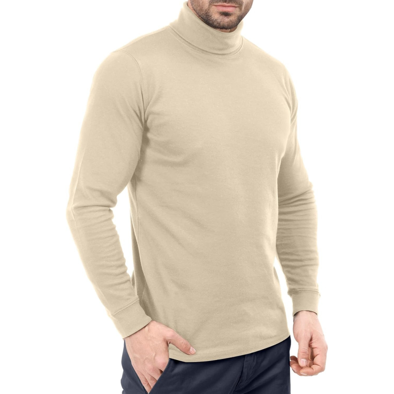  Wear Turtleneck Men Slim Fit UPF 50+ Lightweight Pullover Sweater Long Sleeves Top