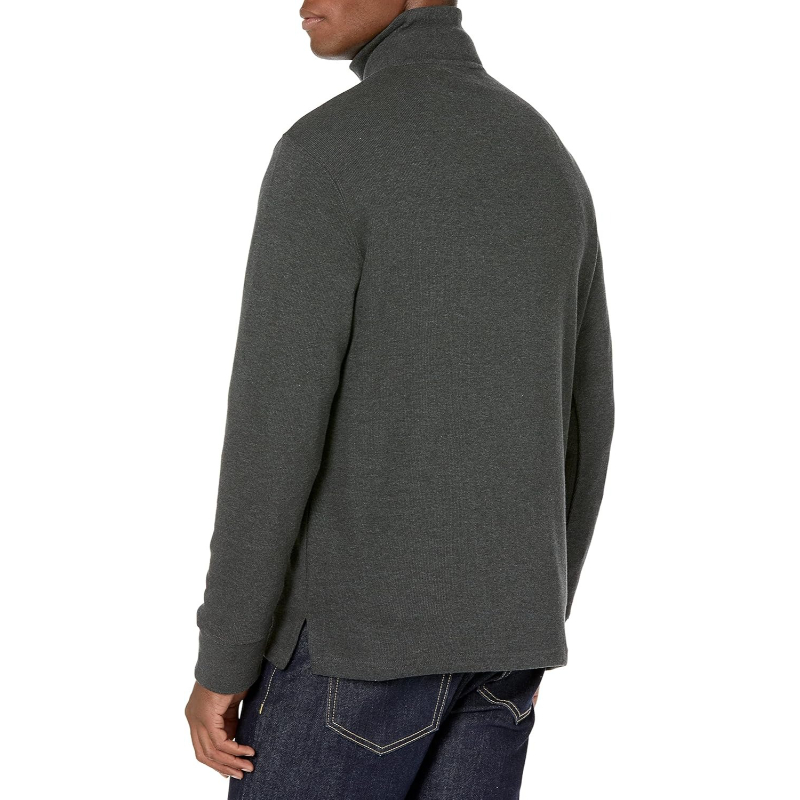 Men's Quarter-Zip French Rib Sweater, Casual Wear
