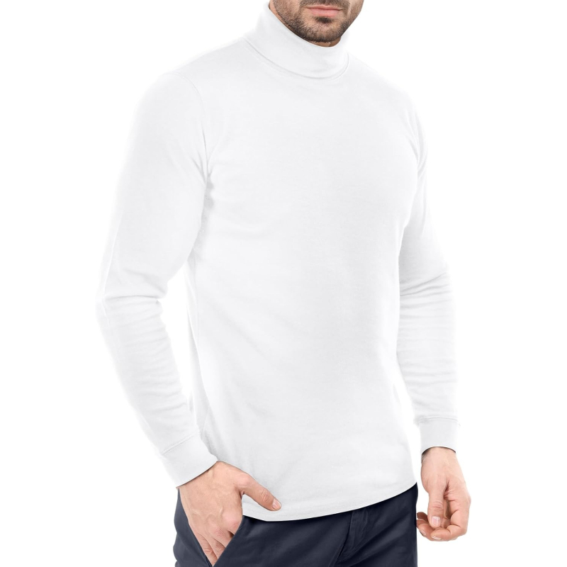  Wear Turtleneck Men Slim Fit UPF 50+ Lightweight Pullover Sweater Long Sleeves Top
