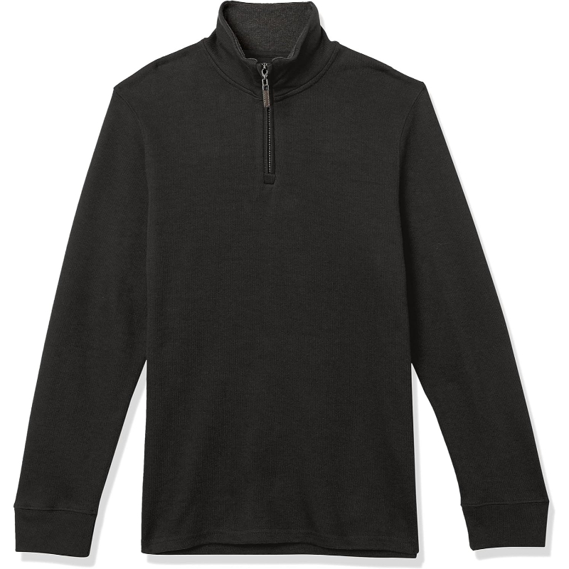 Men's Quarter-Zip French Rib Sweater, Casual Wear