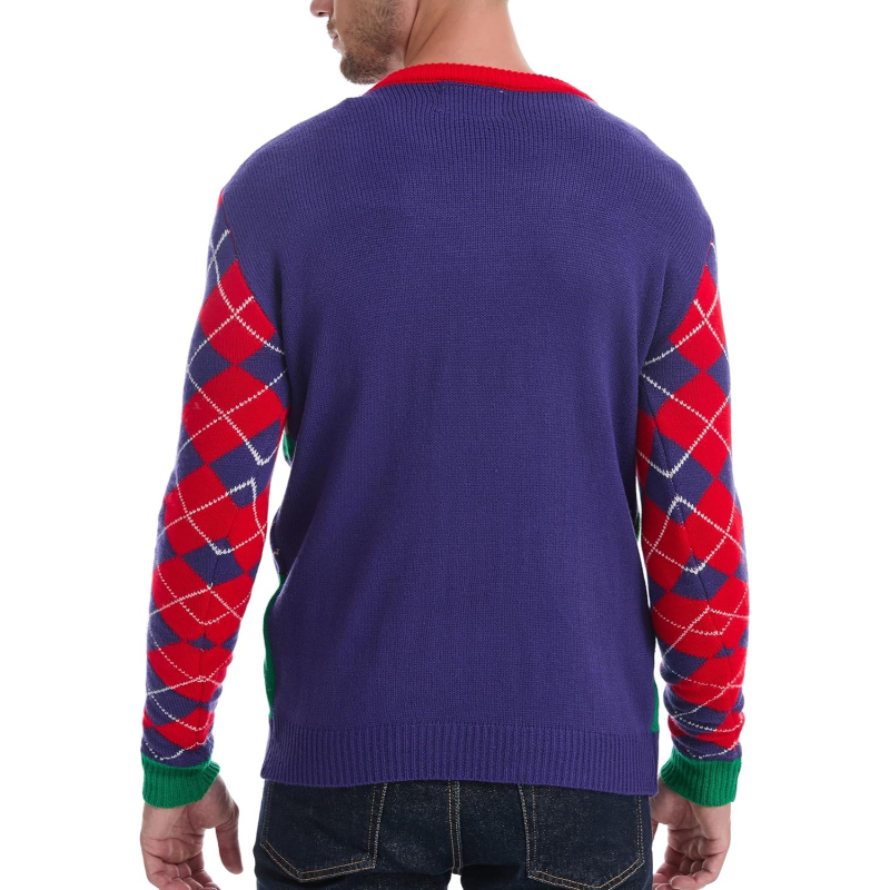  Men's Holiday Reindeer Snowman Santa Snowflakes Sweater