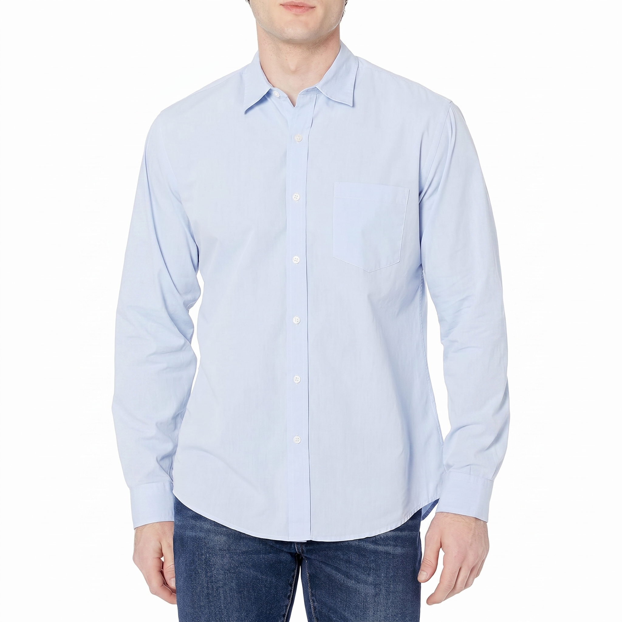 Long Sleeve Casual Poplin Shirt