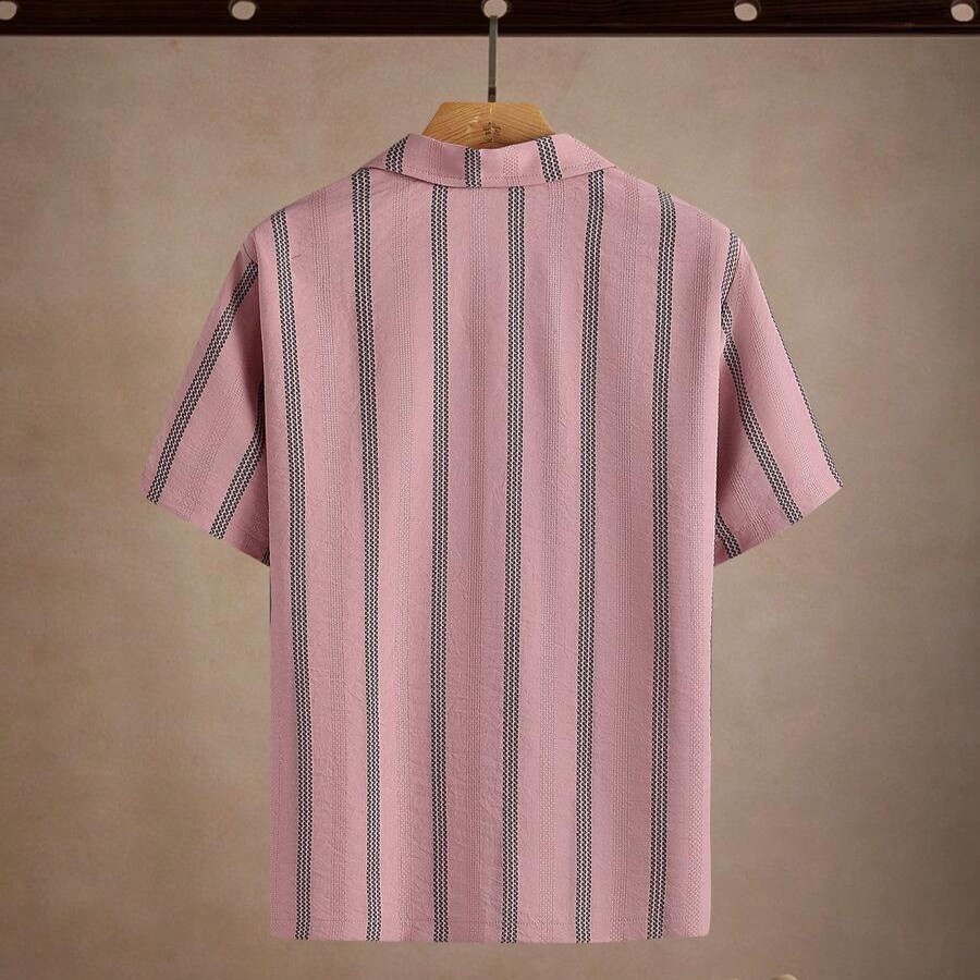 Casual Knit Jacquard Versatile Loose Shirt For Men