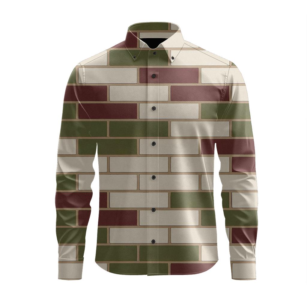 Band Step Tesserae soft fabric long sleeve shirts