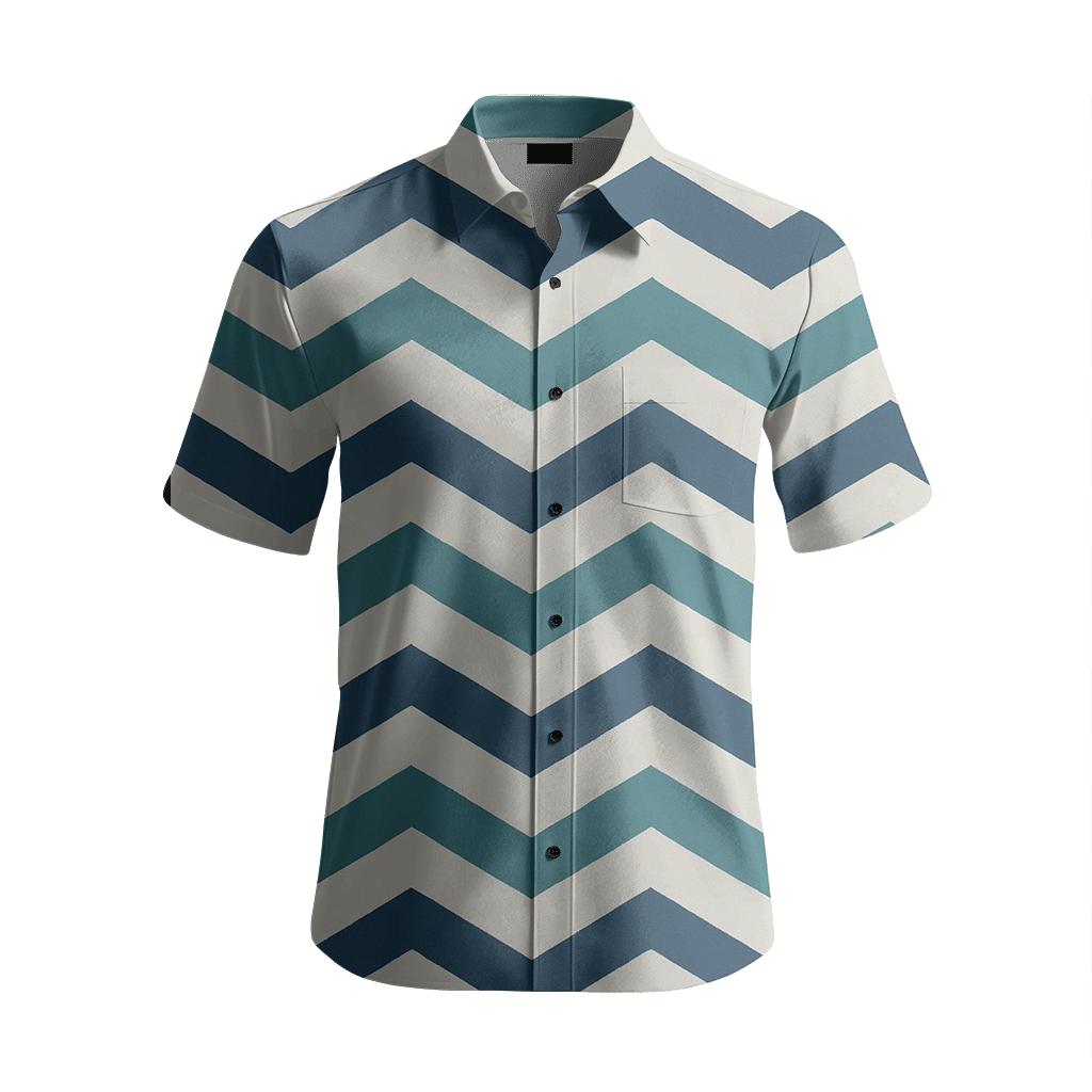 Chevron Pulse Field soft fabric short sleeve shirts