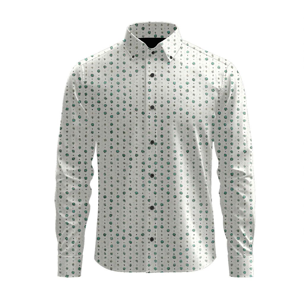 Micro Dot Lattice soft fabric long sleeve shirts