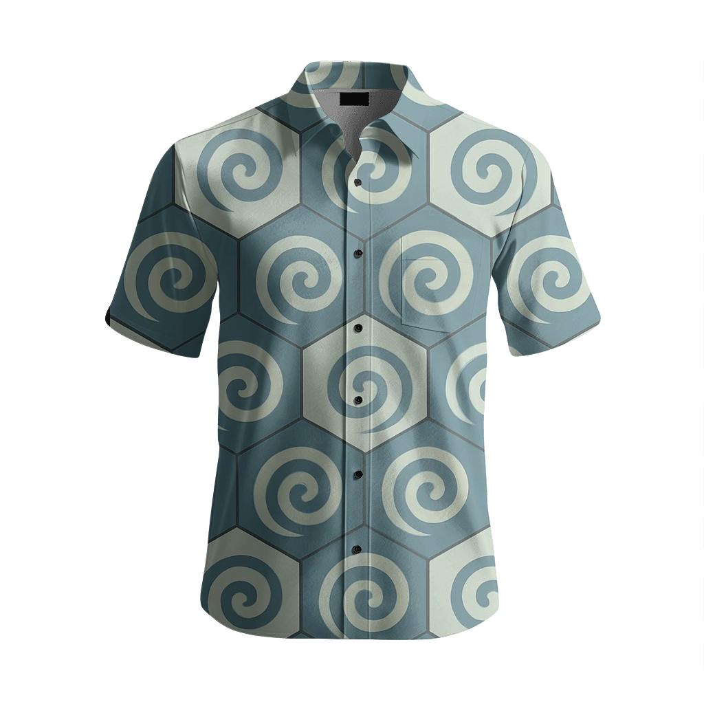Hexagonal Spiral Grid custom short sleeve shirts