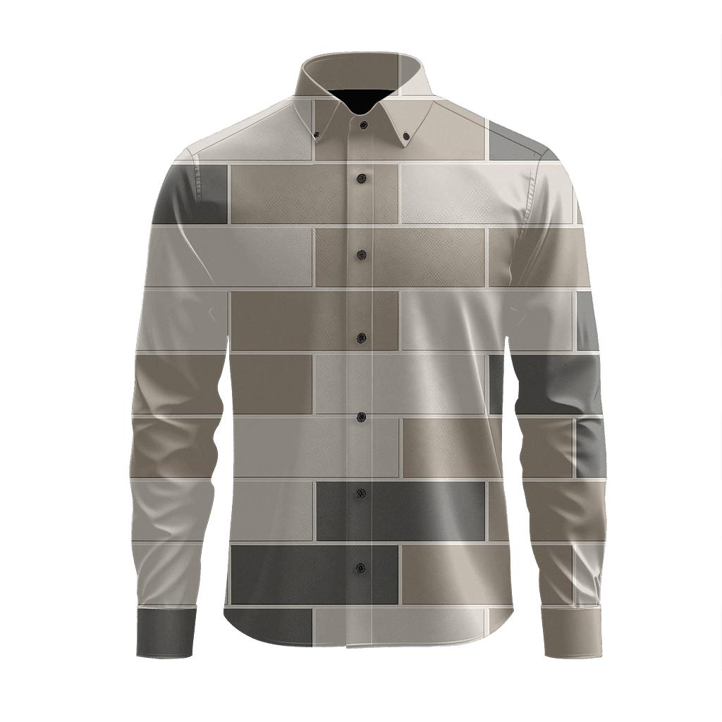 Staggered Tile Cascade unique graphic long sleeve shirts