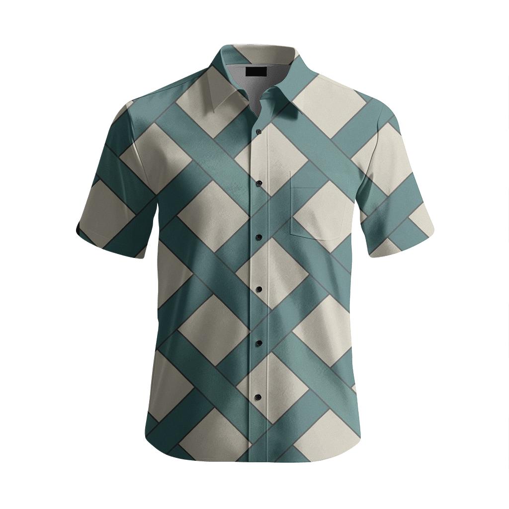 Angular Rhombus Chain premium short sleeve apparel