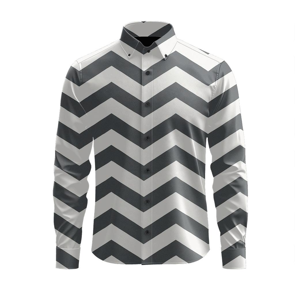 Shifted Chevron Matrix unique graphic long sleeve shirts