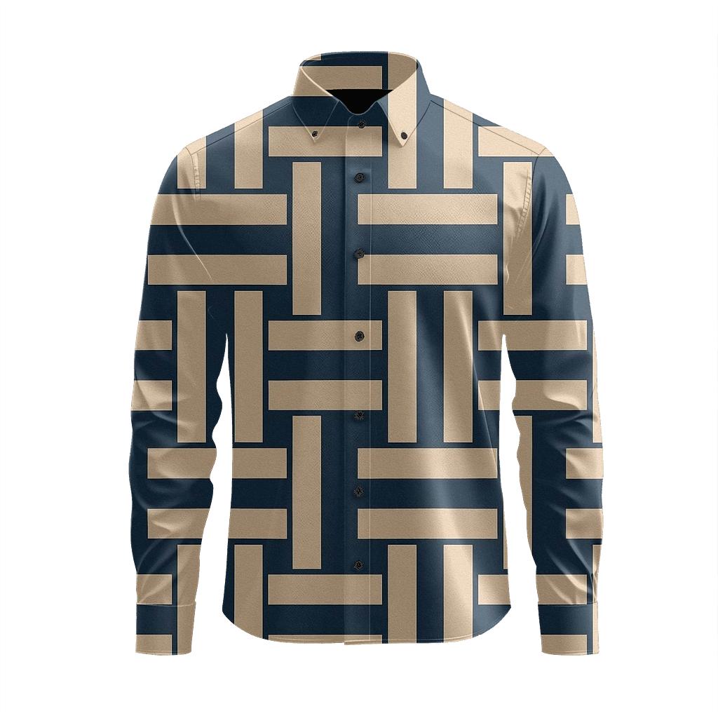 Banded Stripe Weave trendy crew neck long sleeves