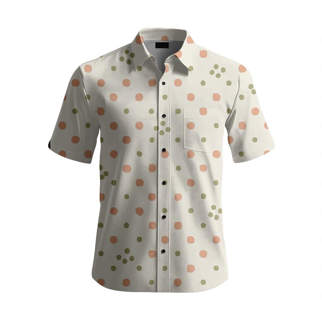 Micro Dot Scatter Grid personalized casual short sleeves