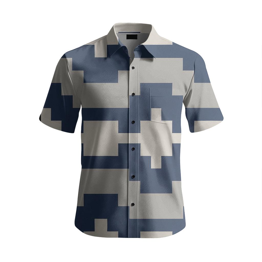 Banded Step Progression unique graphic short sleeve shirts