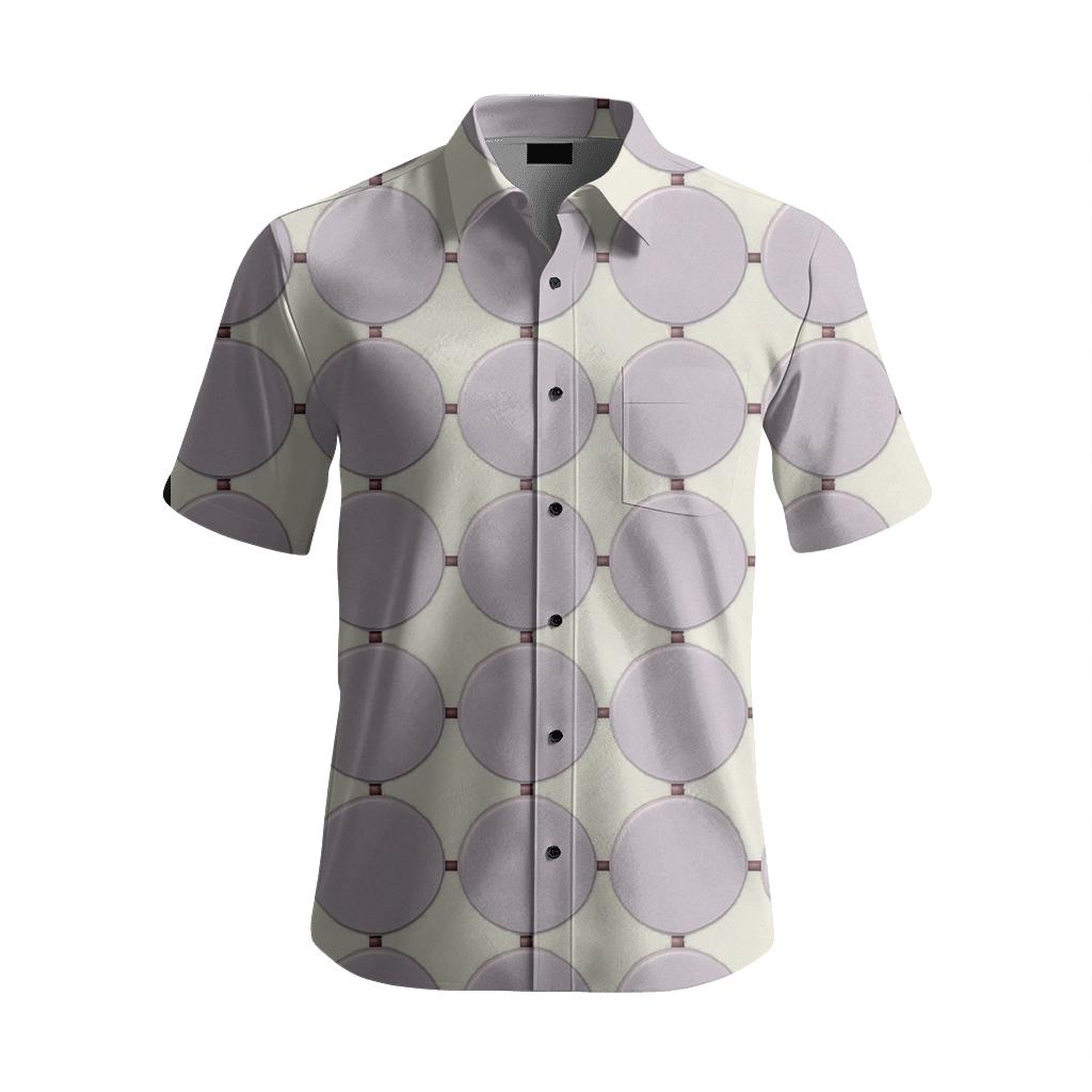 Circular Mesh Tesserae stylish fitted short sleeve tees