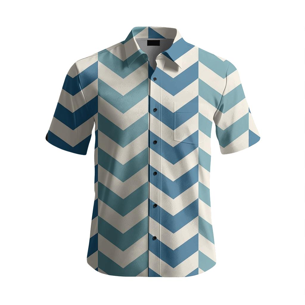 Chevron Pulse Grid stylish fitted short sleeve tees