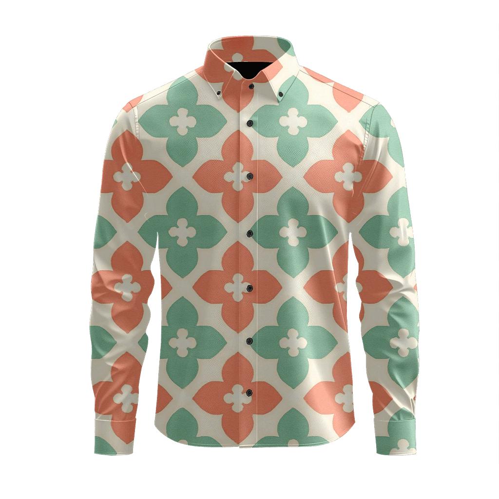 Modular Floral Mosaic premium long sleeve apparel
