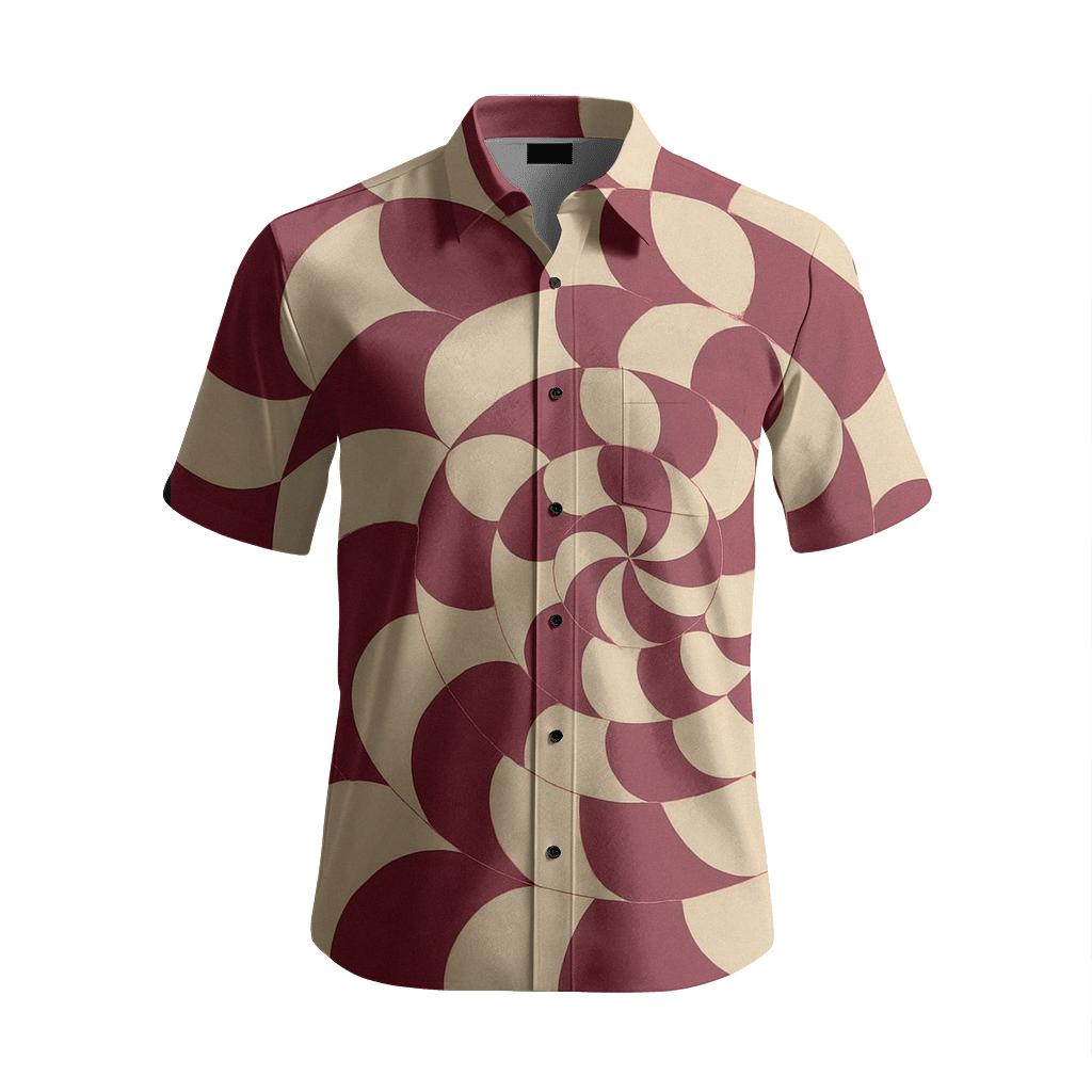 Spiral Tile Weave designer printed short sleeve tops