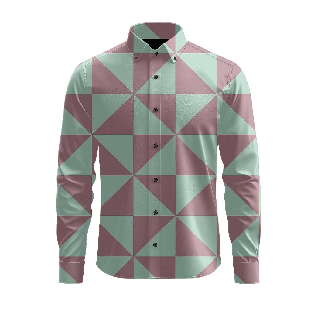 Cell Split Tiled Motif custom long sleeve shirts